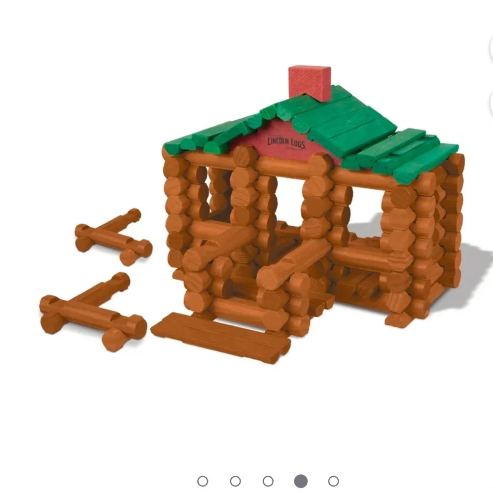Lincoln Logs 100th Anniversary Tin building wooden blocks- 111 Pieces PriceFirm!